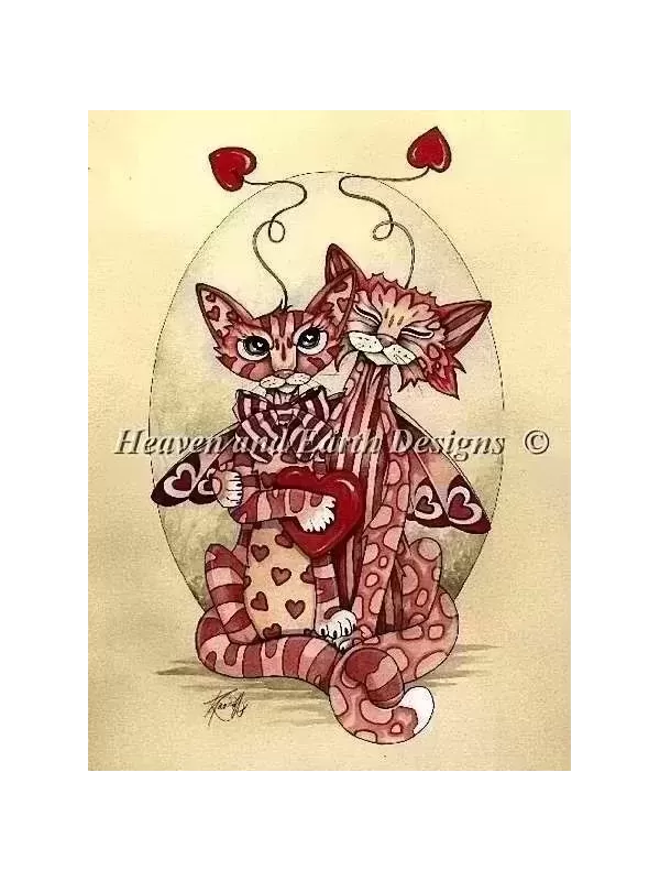 HEAVEN & EARTH DESIGNS - SMITTEN KITTEN de Linda RAVENSCROFT