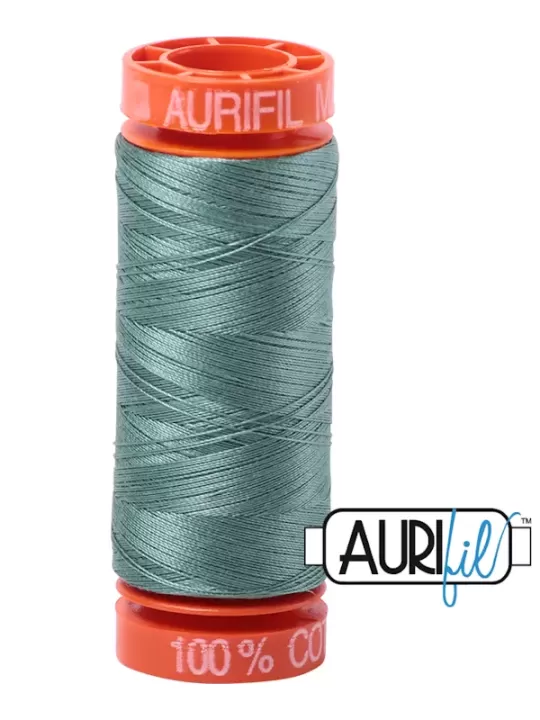 FIL COTON MAKO 50 AURIFIL 2850 Medium Juniper - Petite bobine de 200 mètres