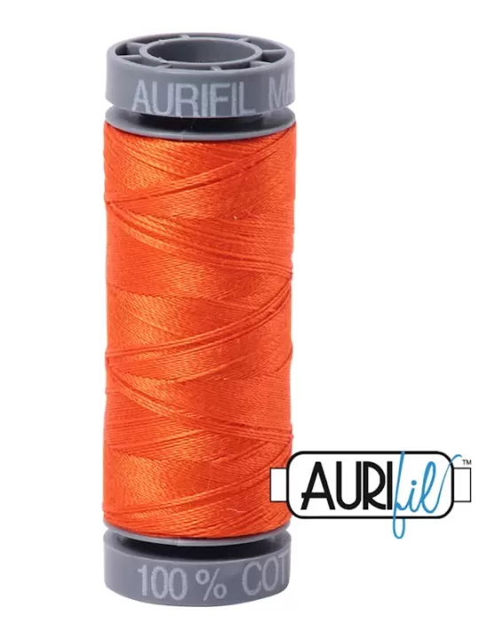 FIL COTON MAKO 28 AURIFIL 1104 Neon Orange - Petite bobine de 100 mètres