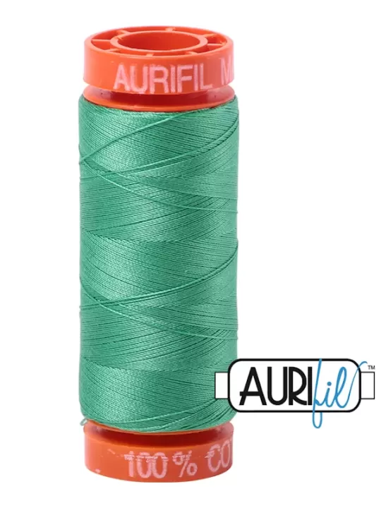 FIL COTON MAKO 50 AURIFIL 2860 Light Emerald - Petite bobine de 200 mètres