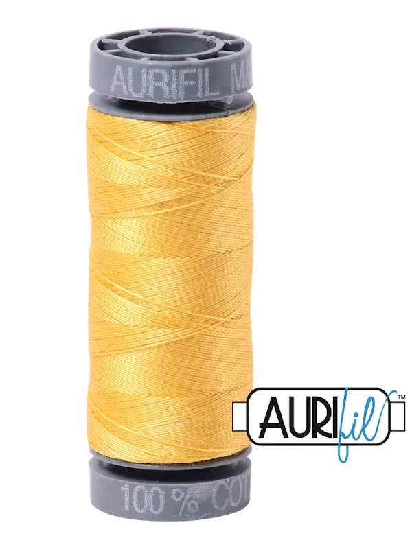 FIL COTON MAKO 28 AURIFIL 1135 Pale Yellow - Petite bobine de 100 mètres