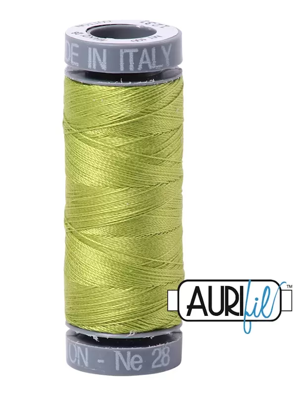 FIL COTON MAKO 28 AURIFIL 1231 Spring Green - Petite bobine de 100 mètres