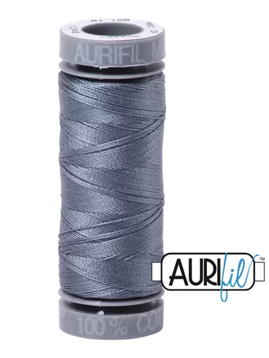 FIL COTON MAKO 28 AURIFIL 1246 Dark Grey - Petite bobine de 100 mètres