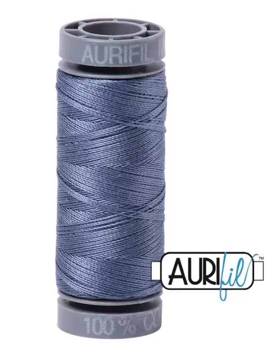 FIL COTON MAKO 28 AURIFIL 1248 Dark Grey Blue - Petite bobine de 100 mètres