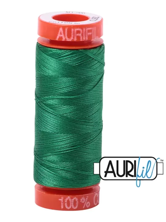 FIL COTON MAKO 50 AURIFIL 2870 Green - Petite bobine de 200 mètres