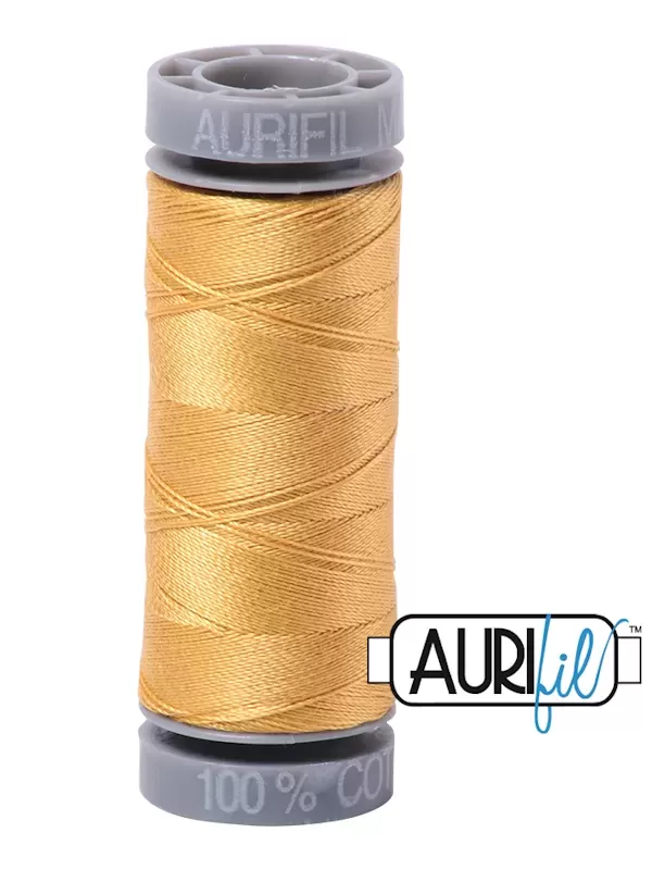 FIL COTON MAKO 28 AURIFIL 2134 Spun Gold - Petite bobine de 100 mètres