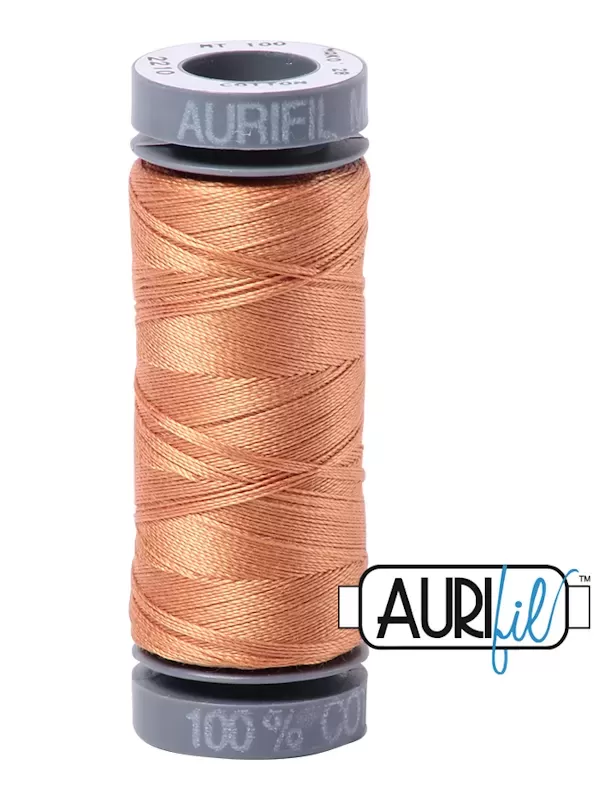 FIL COTON MAKO 28 AURIFIL 2210 Caramel - Petite bobine de 100 mètres