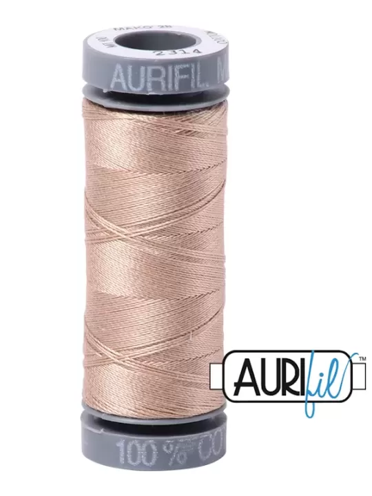 FIL COTON MAKO 28 AURIFIL 2314 Beige - Petite bobine de 100 mètres