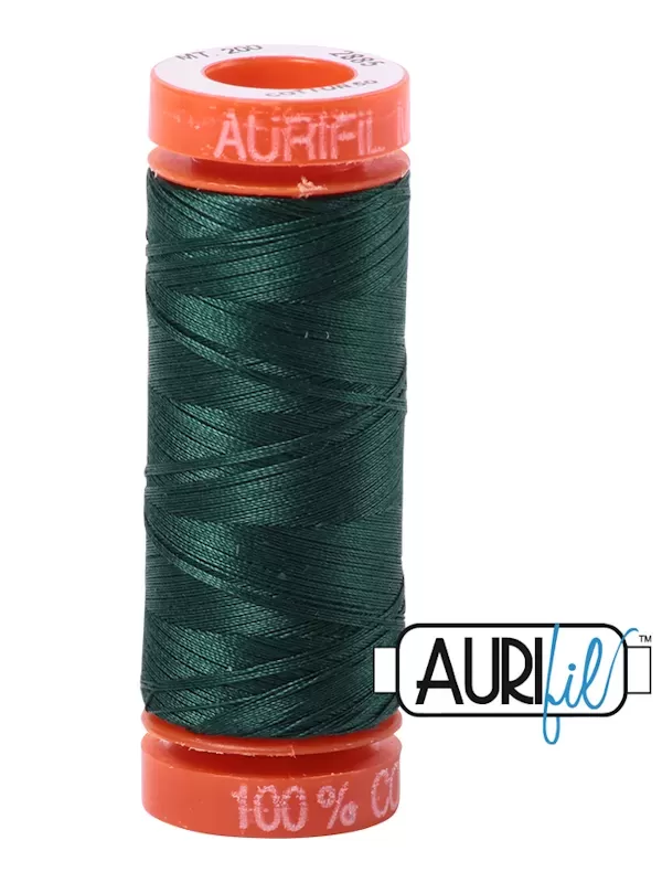 FIL COTON MAKO 50 AURIFIL 2885 Medium Spruce - Petite bobine de 200 mètres