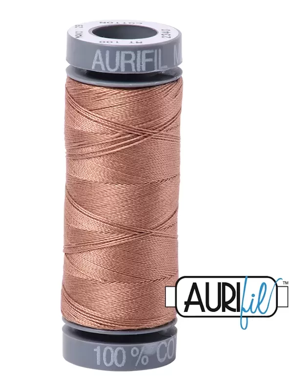 FIL COTON MAKO 28 AURIFIL 2340 Café au lait - Petite bobine de 100 mètres