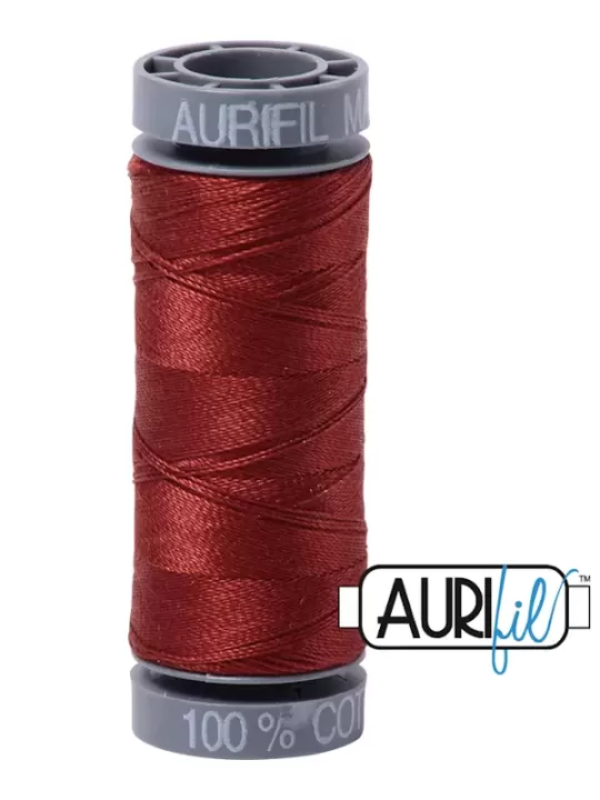 FIL COTON MAKO 28 AURIFIL 2355 Rust - Petite bobine de 100 mètres