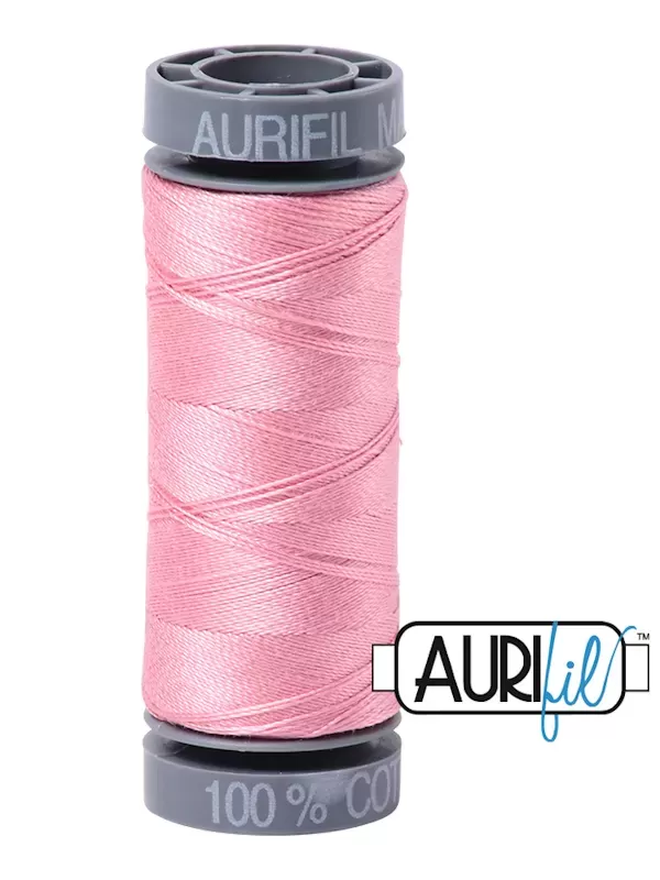 FIL COTON MAKO 28 AURIFIL 2425 Bright Pink - Petite bobine de 100 mètres