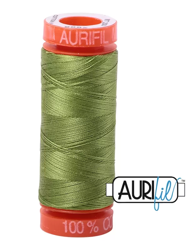 FIL COTON MAKO 50 AURIFIL 2888 Fern Green - Petite bobine de 200 mètres