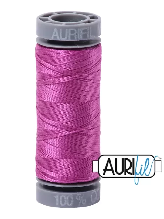 FIL COTON MAKO 28 AURIFIL 2535 Magenta - Petite bobine de 100 mètres