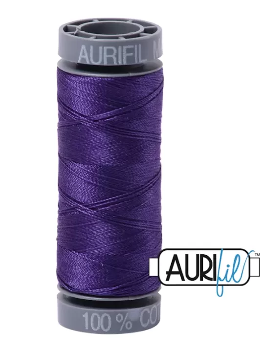 FIL COTON MAKO 28 AURIFIL 2582 Dark Violet - Petite bobine de 100 mètres