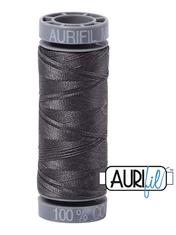 FIL COTON MAKO 28 AURIFIL 2630 Dark Pewter - Petite bobine de 100 mètres