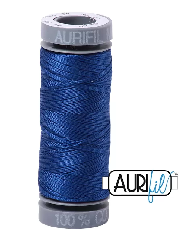 FIL COTON MAKO 28 AURIFIL 2740 Dark Cobalt - Petite bobine de 100 mètres