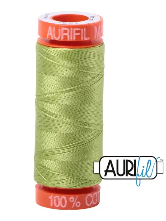 FIL COTON MAKO 50 AURIFIL 1231 Spring Green - Petite bobine de 200 mètres