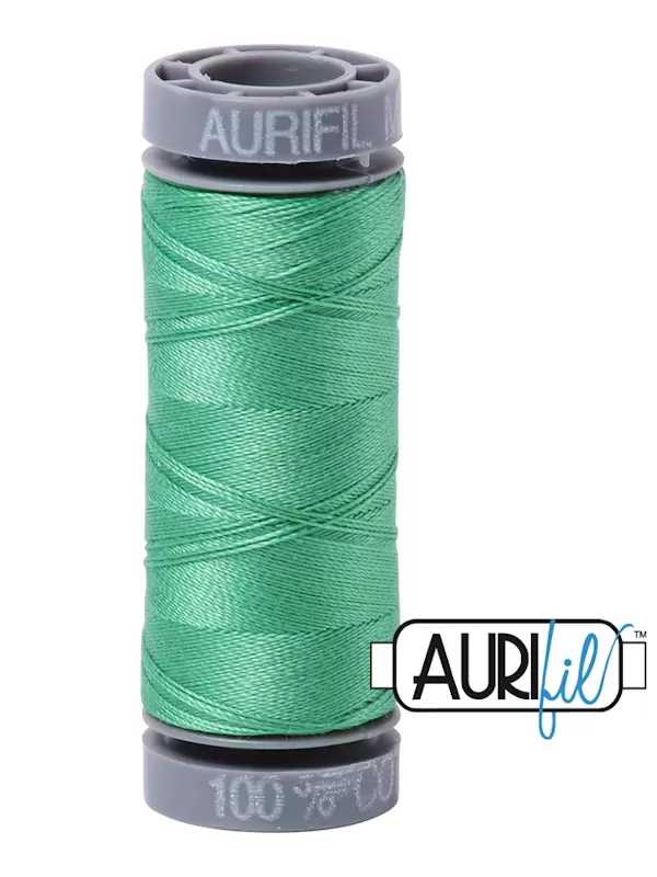 FIL COTON MAKO 28 AURIFIL 2860 Light Emerald - Petite bobine de 100 mètres