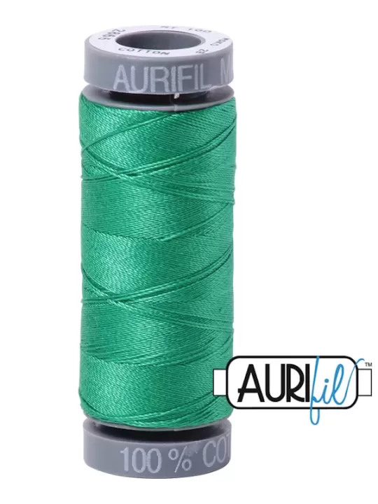 FIL COTON MAKO 28 AURIFIL 2865 Emerald - Petite bobine de 100 mètres