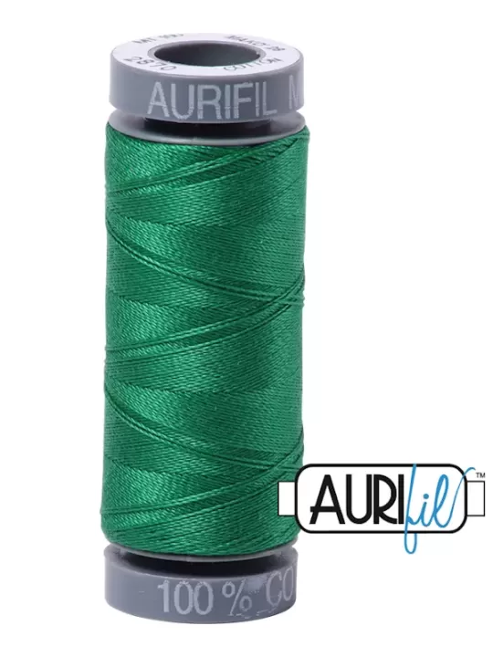 FIL COTON MAKO 28 AURIFIL 2870 Green - Petite bobine de 100 mètres