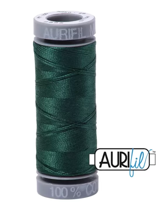 FIL COTON MAKO 28 AURIFIL 2885 Medium Spruce - Petite bobine de 100 mètres