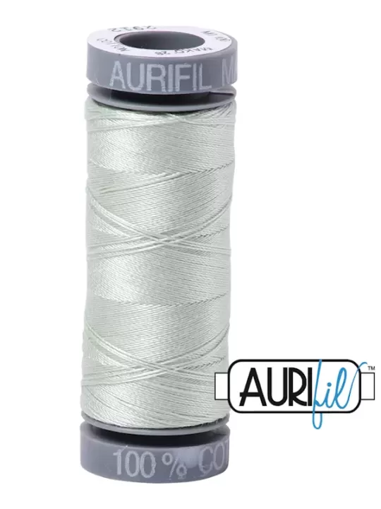 FIL COTON MAKO 28 AURIFIL 2912 Platinum - Petite bobine de 100 mètres