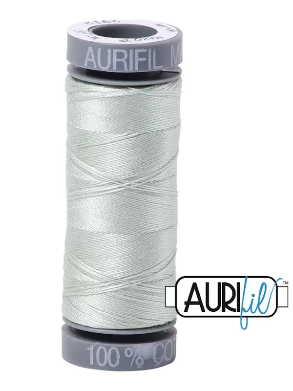 FIL COTON MAKO 28 AURIFIL 2912 Platinum - Petite bobine de 100 mètres