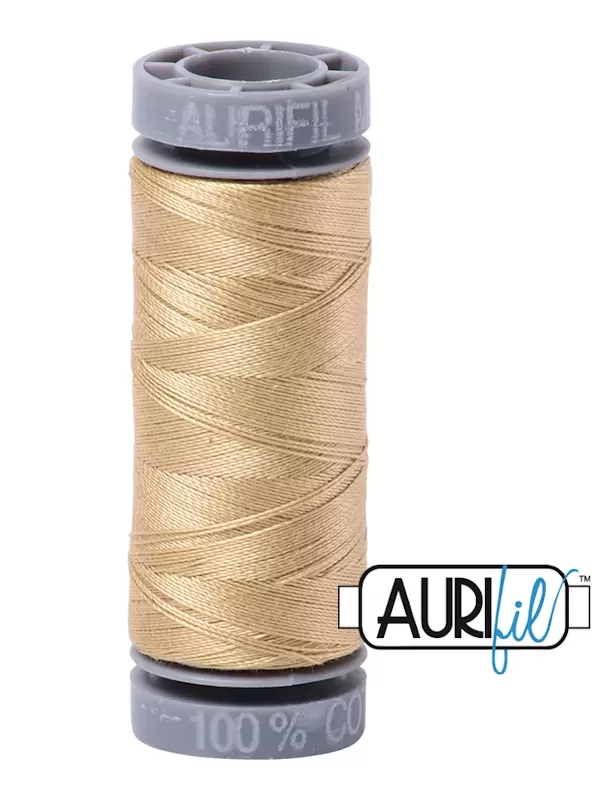 FIL COTON MAKO 28 AURIFIL 2915 Very Light Brass - Petite bobine de 100 mètres