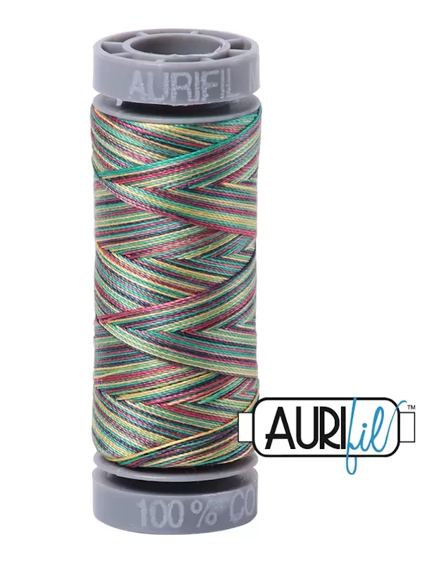 FIL COTON MAKO 28 AURIFIL 3817 Marrakesh - Petite bobine de 100 mètres