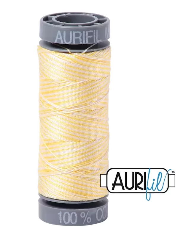 FIL COTON MAKO 28 AURIFIL 3910 Lemon Ice - Petite bobine de 100 mètres