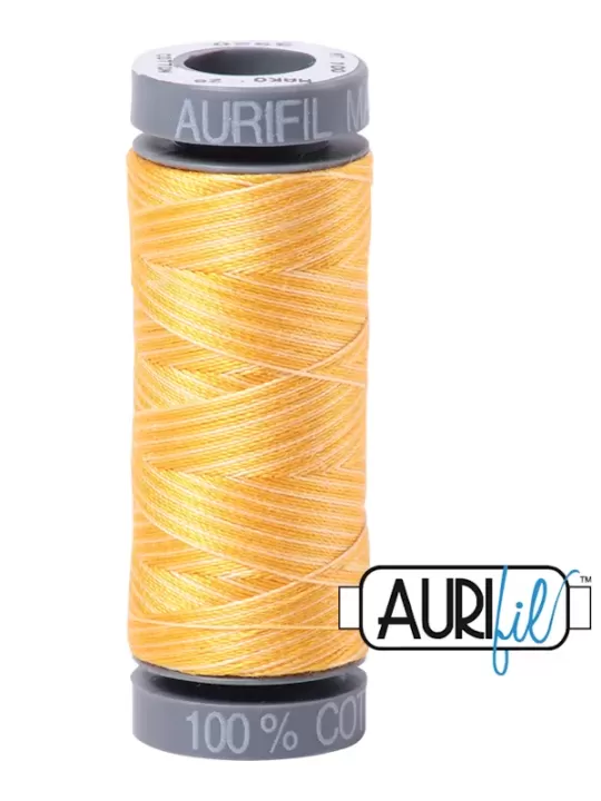 FIL COTON MAKO 28 AURIFIL 3920 Golden Glow - Petite bobine de 100 mètres