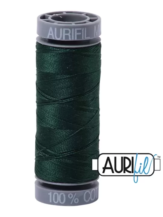 FIL COTON MAKO 28 AURIFIL 4026 Forest Green - Petite bobine de 100 mètres