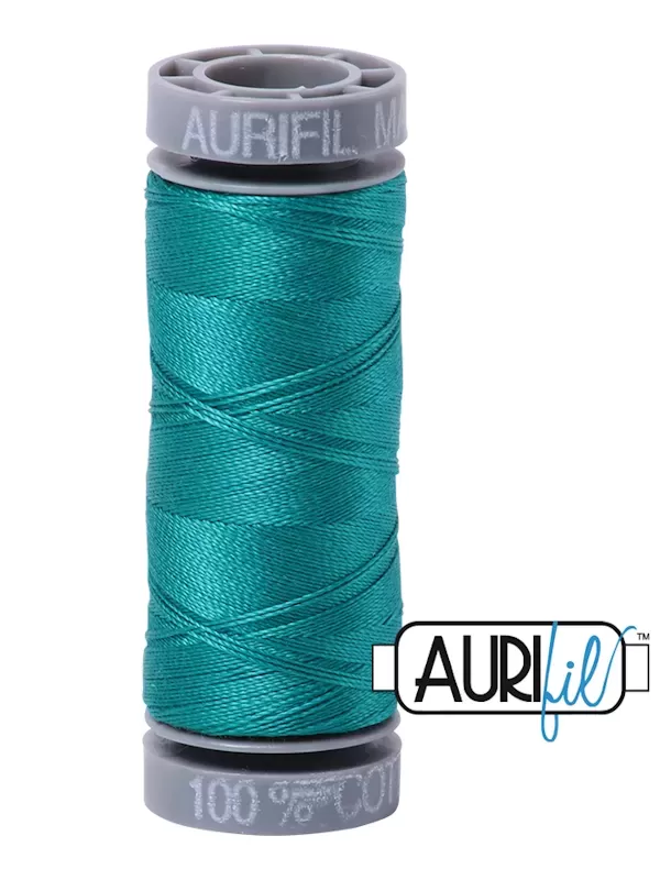 FIL COTON MAKO 28 AURIFIL 4093 Jade - Petite bobine de 100 mètres