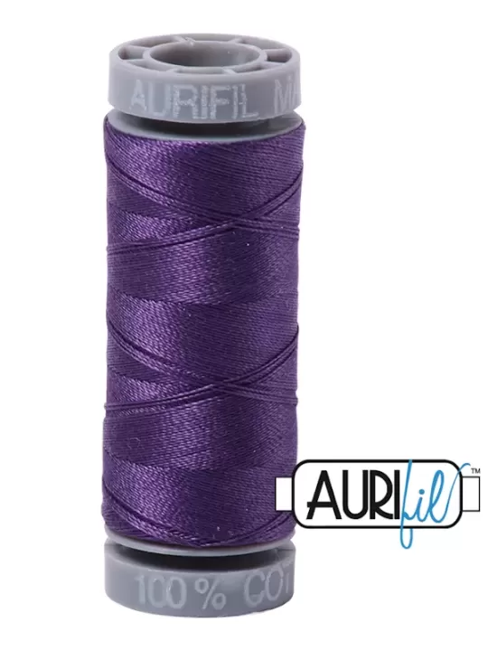 FIL COTON MAKO 28 AURIFIL 4225 Eggplant - Petite bobine de 100 mètres