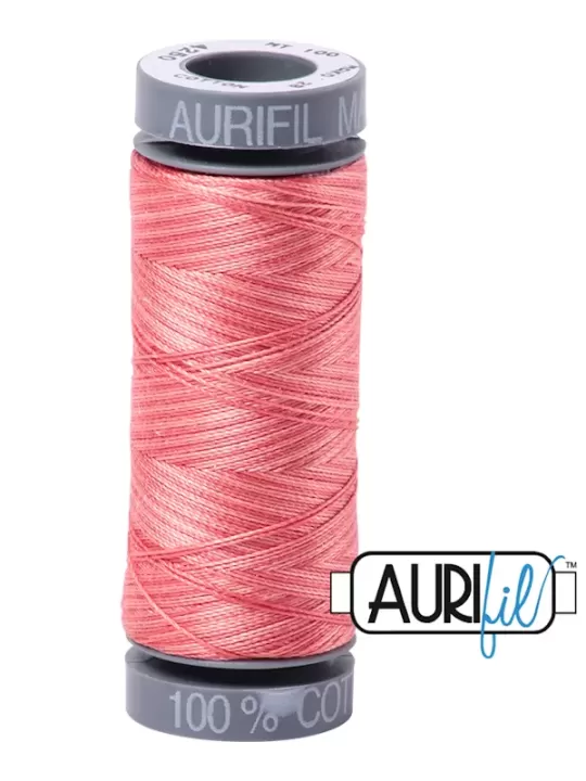 FIL COTON MAKO 28 AURIFIL 4250 Flamingo - Petite bobine de 100 mètres