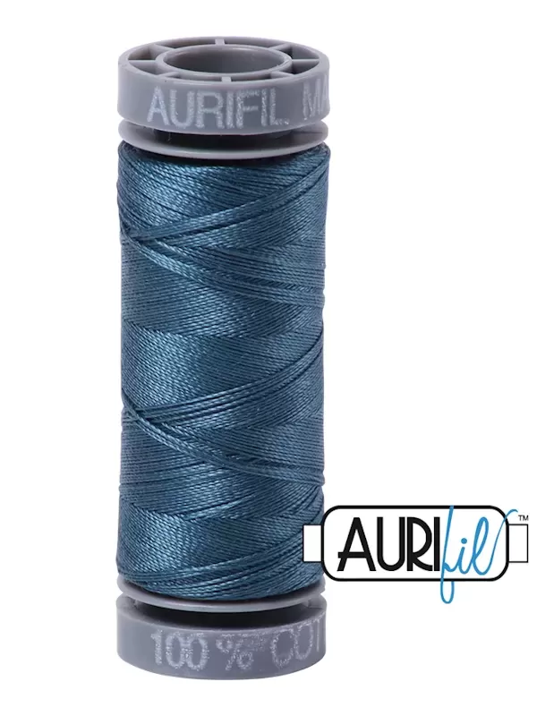 FIL COTON MAKO 28 AURIFIL 4644 Smoke Blue - Petite bobine de 100 mètres