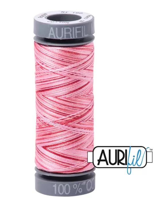 FIL COTON MAKO 28 AURIFIL 4668 Strawberry Parfait - Petite bobine de 100 mètres