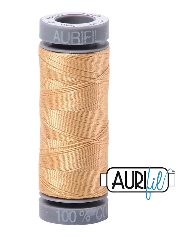 FIL COTON MAKO 28 AURIFIL 5001 Ocher Yellow - Petite bobine de 100 mètres