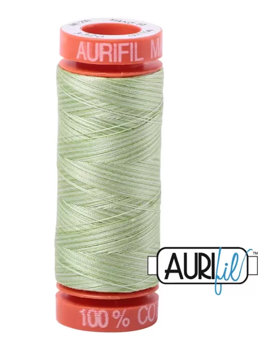 FIL COTON MAKO 50 AURIFIL 3320 Light Spring Green - Petite bobine de 200 mètres