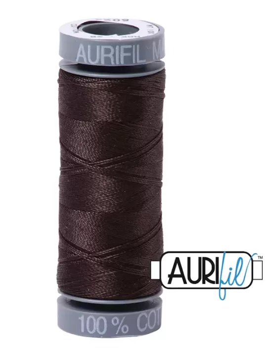 FIL COTON MAKO 28 AURIFIL 5024 Dark Brown - Petite bobine de 100 mètres