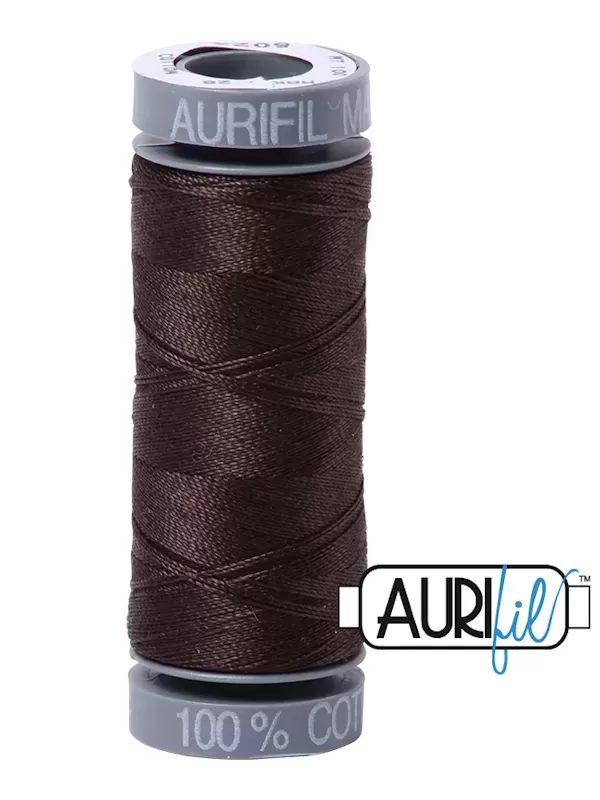 FIL COTON MAKO 28 AURIFIL 5024 Dark Brown - Petite bobine de 100 mètres