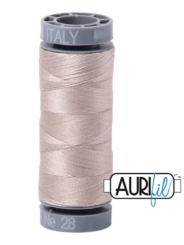 FIL COTON MAKO 28 AURIFIL 6711 Pewter - Petite bobine de 100 mètres