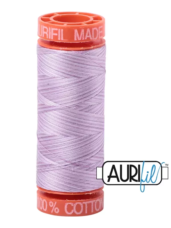 FIL COTON MAKO 50 AURIFIL 3840 French Lilac - Petite bobine de 200 mètres