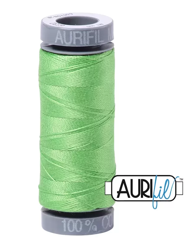 FIL COTON MAKO 28 AURIFIL 6737 Shamrock Green - Petite bobine de 100 mètres