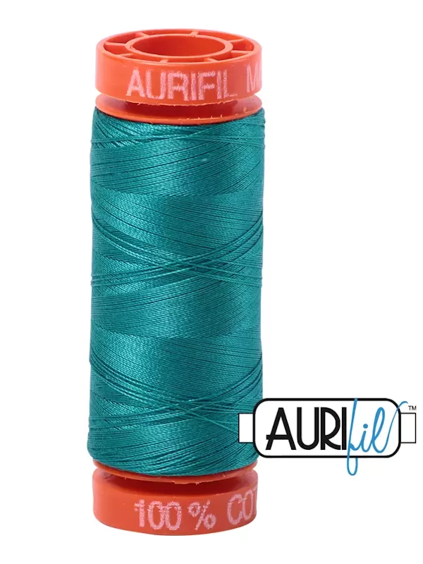 FIL COTON MAKO 50 AURIFIL 4093 Jade - Petite bobine de 200 mètres