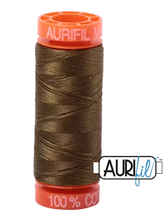 FIL COTON MAKO 50 AURIFIL 4173 Dark Olive - Petite bobine de 200 mètres