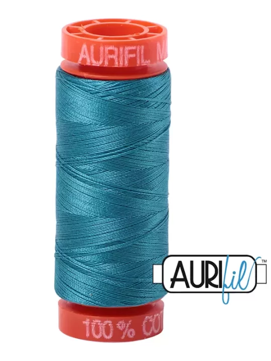 FIL COTON MAKO 50 AURIFIL 4182 Dark Turquoise - Petite bobine de 200 mètres