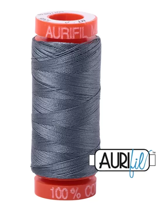 FIL COTON MAKO 50 AURIFIL 1246 Dark Grey - Petite bobine de 200 mètres