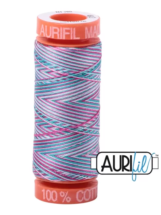 FIL COTON MAKO 50 AURIFIL 4647 Berrylicious - Petite bobine de 200 mètres